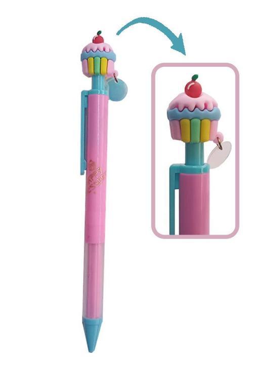 Cupcake Versatil Kalem 1 Adet Pasta Kapkek Figürlü 0,7 Uçlu Kalem Hediye Kalem Sevimli Kalem