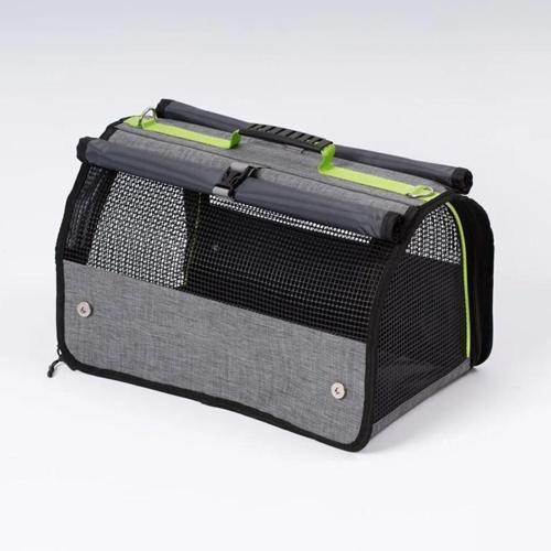 Brave Paws Flybag Plastik Yırtılmaz Fileli Kedi Ve Köpek Taşıma Çantası Seyahat Çantası Gri