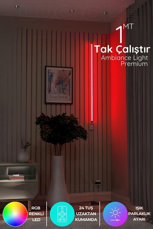 Led Aplik Işık Uzaktan Kumandalı Renk Animasyon Yapışkanlı Köşe Dvraplkktu