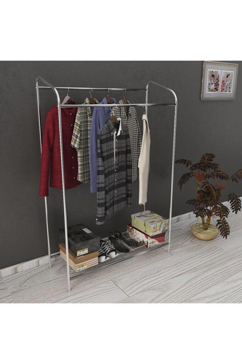 Armin Çiftli Krom New Konfeksiyon Askısı Butik Elbise Askısı Büyük Boy