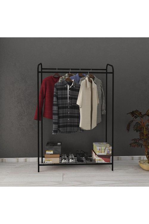 Armin Çiftli Siyah New Konfeksiyon Askısı Büyük Boy Butik Elbise Askısı