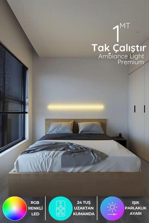 Led Bar Dekoratif Rgb Çok Renkli Animasyonlu Uzaktan Kumandalı Baryellow