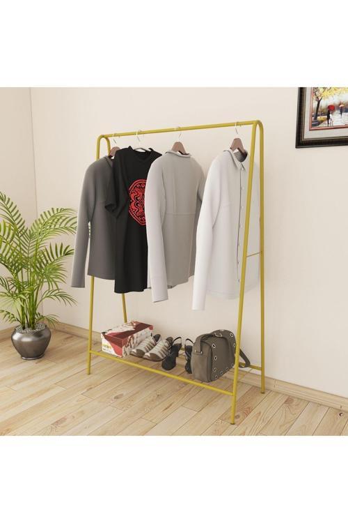 Oval Telli Gold Butik Elbise Askılığı Konfeksiyon Askılık