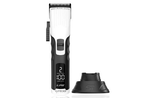 "Supreme Trimmer Beyaz 2Spee Clipper Tıraş Makinesi – İki Hız Ayarlı, Çıkarılabilir Bıçaklı, Ultra Sessiz "