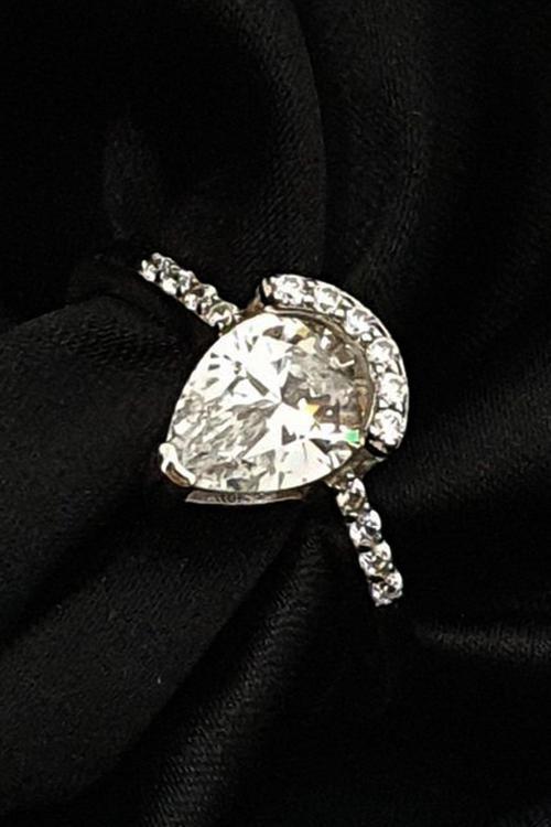 SKY DIAMOND gümüş tek taş yüzük