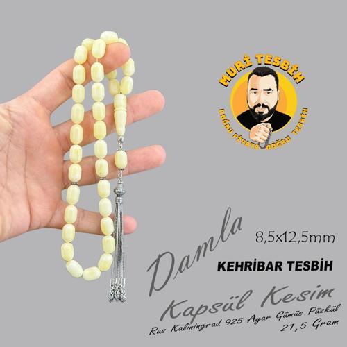 21,5 GR RUS KALİNİNGRAD DAMLA 7,3 GR 925 AYAR GÜMÜŞ PÜSKÜL KAPSÜL KESİM 8,50X12,50