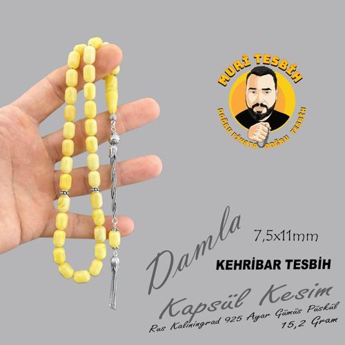 15,2 GR RUS KALİNİNGRAD DAMLA 6,9 GR 925 AYAR GÜMÜŞ PÜSKÜL KAPSÜL KESİM 7,50X11