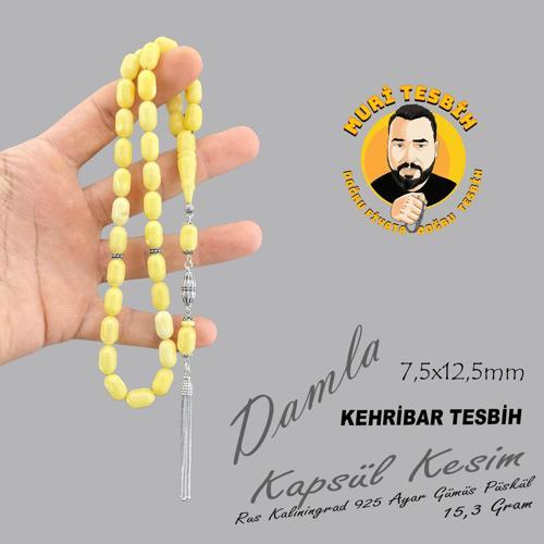 15,3 GR RUS KALİNİNGRAD DAMLA 6,1 GR 925 AYAR GÜMÜŞ PÜSKÜL KAPSÜL KESİM 7,50X12,50