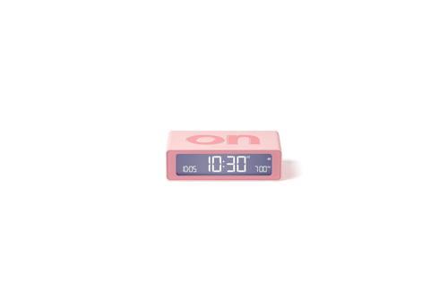 Flip Mini Şarj Edilebilir Alarm Saat Pembe