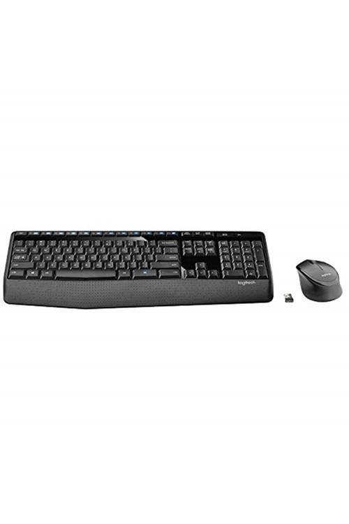 Mk345 Kablosuz Klavye Mouse Seti, Tam Boyutlu Ayarlanabilir Ayaklı Klavye, Medya Denetimi,