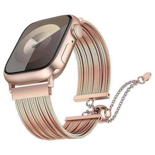 Apple Watch 10 46mm Zore KRD-137 Metal Hasır Kordon