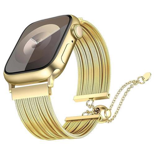 Apple Watch 10 46mm Zore KRD-137 Metal Hasır Kordon