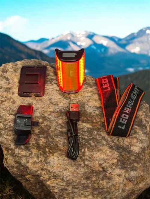 6043 Bisiklet Arka Işık 4 Modlu 100 Lümen USB Şarjlı Güçlü Arka Stop Sarı