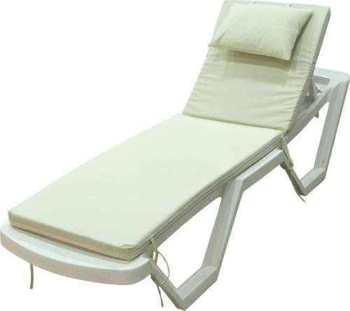 LÜKS ŞEZLONG MİNDERİ YASTIKLI 5 CM SÜNGER KREM