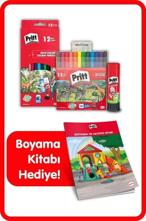 Boyama Kitabı Hediyeli Pritt Seti