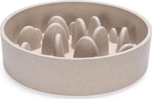 DBL Köpek Yavaş Besleme Mama Kabı, Bambu, Bej, 21cm, 1430ml