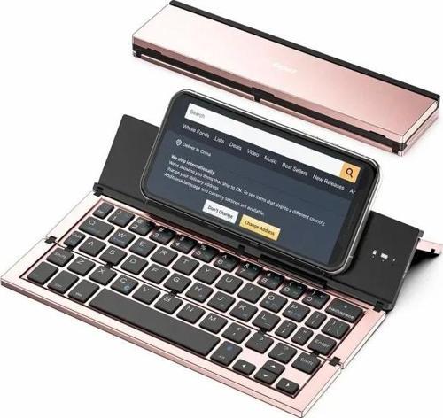 Katlanabilir Bluetooth Klavye RoseGold