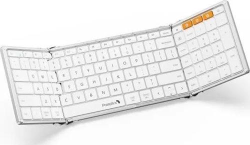 Katlanabilir Bluetooth Klavye Beyaz Gri