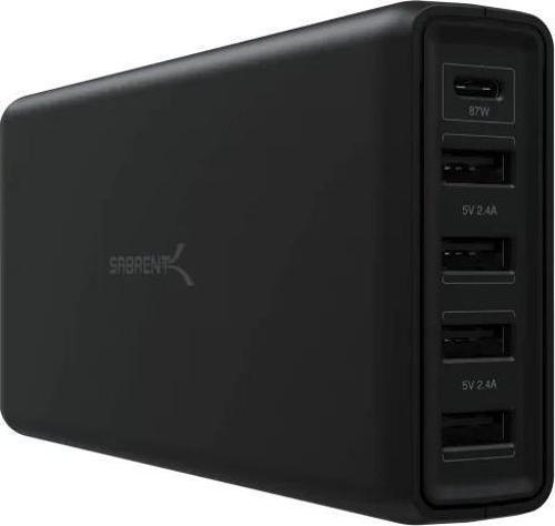 5 Portlu USB A ve USB Type C PD Akıllı Şarj İstasyonu (AX-LPD5)