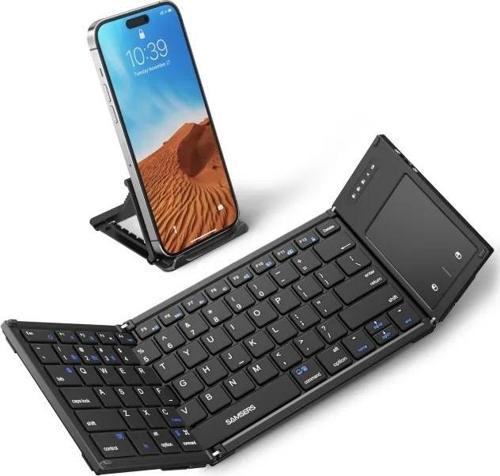 Dokunmatik Yüzeyli Katlanabilir Bluetooth Klavye Black