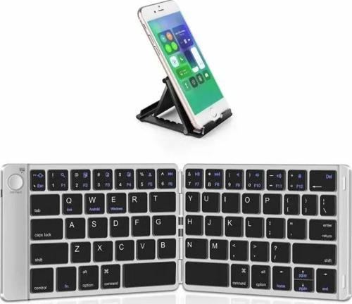 Katlanabilir Bluetooth Klavye (Stand Tutuculu) Gümüş BT x 1