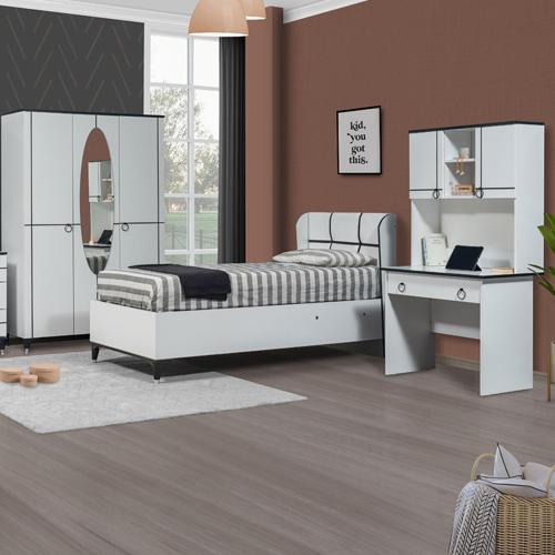 Octo Genç Odası- 3 Kapılı Dolap, Karyola, Masa, Şifonyer