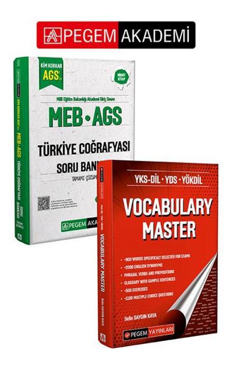 PEGEM AKADEMİ  MEB AGS Kim Korkar Türkiye Coğrafyası Soru Bankası Tamamı Çözümlü + YKS-DİL YDS YÖKDİ