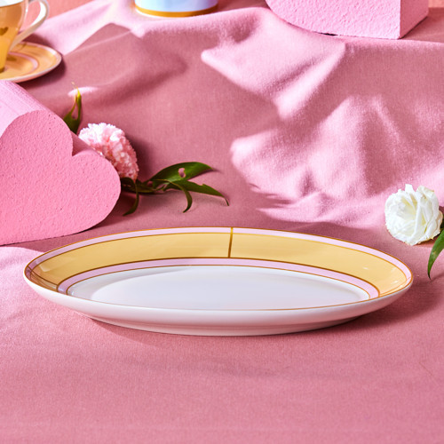 Talya Kayık Tabak 30 Cm Sarı