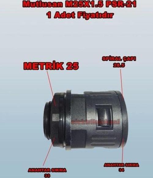 M25x1.5 (PSR-21) Polyamid Spiral Pano Rekoru (SİYAH)