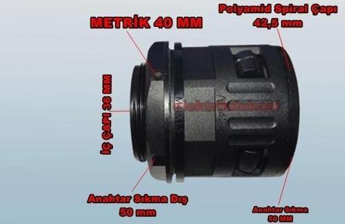 M40x1.5 (PSR-36) Polyamid Spiral Pano Rekoru (SİYAH)