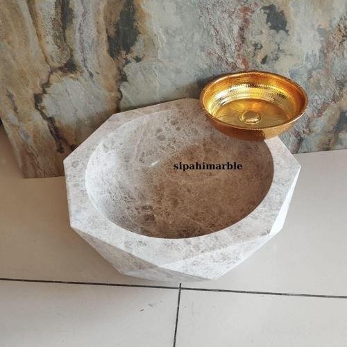 Bej Mermer Elmas Kesim Kurna