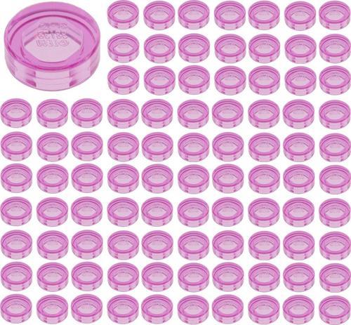 100 Adet LEGO 1X1 Yuvarlak Fayans Parçası Şeffaf-Saydam Pembe Yedek Parça
