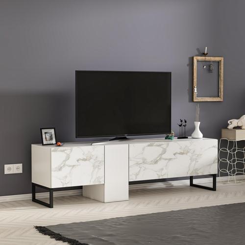 T0016 Kapaklı, Metal Ayaklı, Tv Sehpası