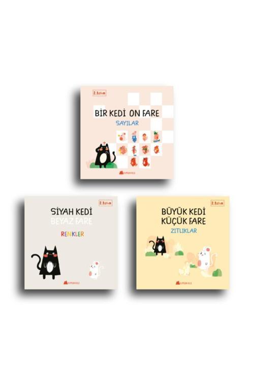 Kumdan Kale Yayınları Kedi Fare Seti (3 Yaş ) 3 Kitap