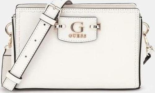 Kadın Beyaz Nastra Mini Üstten Fermuarlı Crossbody Çan