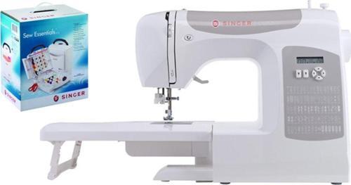 C5205-Gr Gri Elektronik Dikiş Makinesi Ve Singer Hc-22 Dikiş Seti