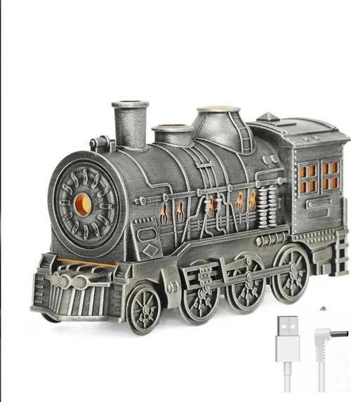 Tren Şeklinde Buharlı Oda Hava Nemlendirici Işık Buhar Makinesi Kumandalı