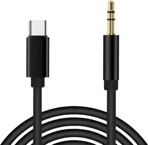 1 Metre Type C to 3.5MM Stereo Premium Ses Kablosu, Araç, Telefon, Hoparlör İçin Aux Kablosu