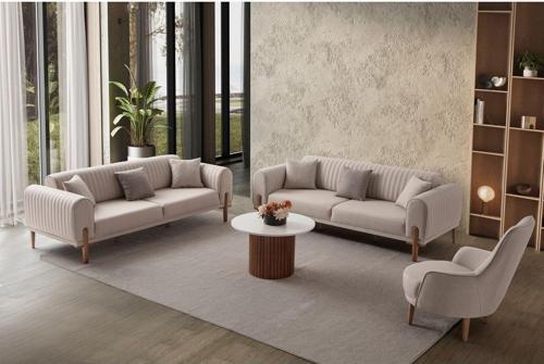 Galata 3+3+1+1 Koltuk Takımı Sütlü Kahve