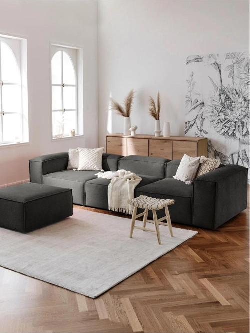 Mira Relax 4 Modül Köşe Koltuk ( Antrasit ) Keten Kumaş
