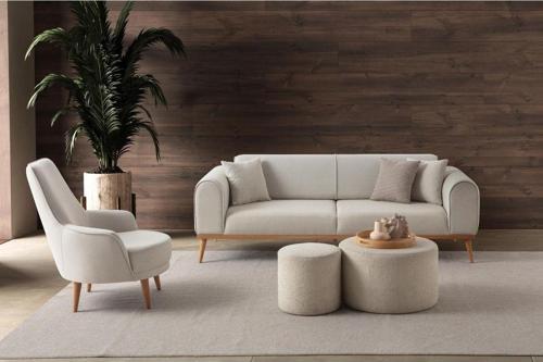 Rebul 3+1 Koltuk Takımı Bej Renk