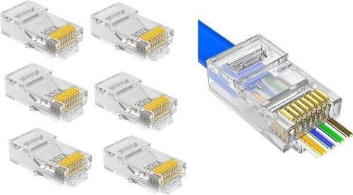 Cat6 Rj-45 Jack Yeni Nesil Delikli Konnektör (100 Lü Paket)