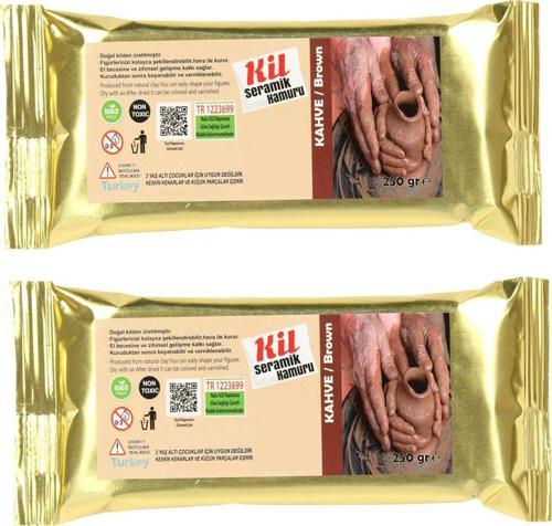 Kahverengi 500 Gram Kil Seramik Hamuru (2x250 gr Paket)