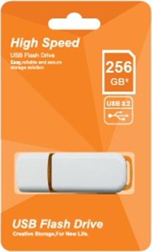 256Gb Plastik Beyaz-Turuncu 3.2 Usb Flash Bellek