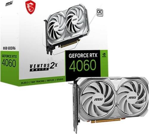 Msi Geforce Rtx4060 Ventus 2X White 8G Oc 8Gb Gddr6 128Bit Ekran Kartı (3Xdp 1Xhdmi)