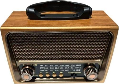 Rt-675 Bluetooth Fm-Usb-Tf-Aux Şarjlı Solar Nostaljik Radyo