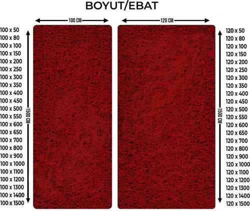 120X100CM GRİ KIVIRCIK PASPAS-HALI KAYMAZ YOLLUK LİDYA 14MM