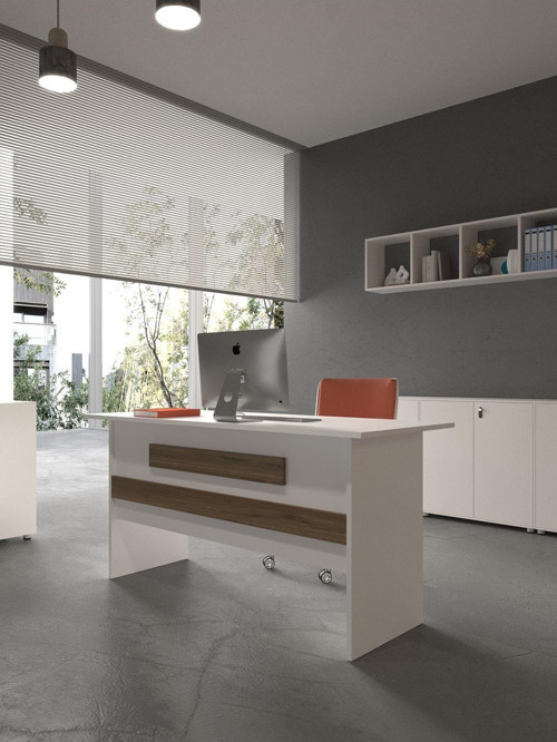 Festival Ofis Masası - OFİS-8-1-2-140X75 Beyaz - Ceviz