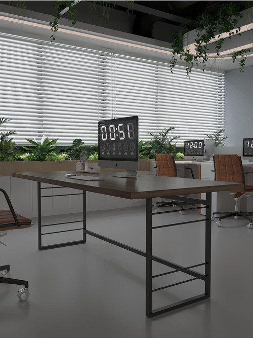 Profesyonel Ofis Masası OF75004-2-180 Ceviz 36 mm Kalınlık - 180 X 75 cm