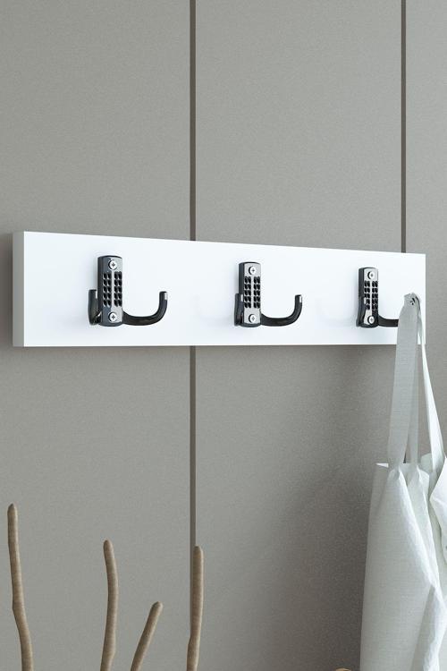 Portmanto Duvar Askılığı Elbise Askılığı Beyaz ASKI-004-1 - 50 cm